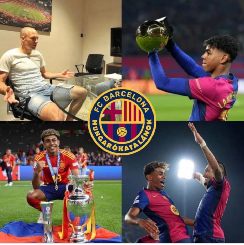 🎙️Arjen Robben: "Életem során sok tehetséget láttam, de amit ez a fiú, Lamine Yamal művel, az valami teljesen más. Csupán 17 évesen olyan intelligenciával játszik, mint egy veterán. A bal lába varázslatos. A cselezése? Mintha előre olvasná a védők gondolatait, még mielőtt azok megszületnének. 🔵Én, aki Messivel és Ribéryvel játszottam, magabiztosan mondhatom, hogy Yamal a generációjának legtehetségesebb játékosa. ❔Az Aranylabda❔🟥🟦Igen, megérdemli! Az életkor csak egy szám, ha ekkora zsenialitás van benned! Emlékszem, amikor játszottam, azt mondtam, akkor passzolok, ha találok nálam jobb játékost. Nos, ha Yamal a csapatomban lenne, minden támadásnál neki adnám a labdát! A Barcelonának óriási szerencséje, hogy ilyen kincsük van. Az egész világ Yamalról fog beszélni még évekig. Ez nem csupán egy ígéret, ez egy kész sztár, aki most ragyog!"