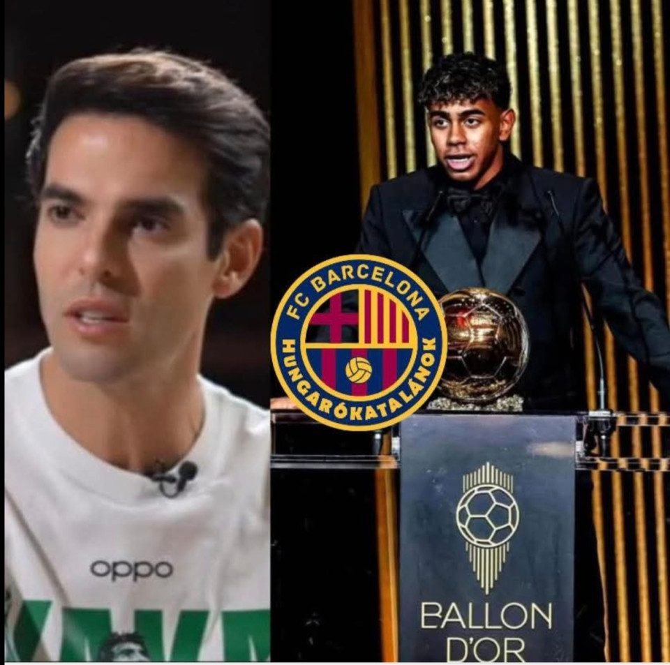 🎙️🚨Ricardo Kaká: "Hadd mondjam ki egyértelműen: Lamine Yamal egyedülálló jelenség. Nem tudok senkihez hasonlítani, mert egyszerűen más! Amit ez a 17 éves srác művel, az páratlan a futball történelmében. A bal lába? Mintha varázslat lenne. A futballintelligenciája? Legalább tíz évvel az életkora előtt jár! A 2024-es Aranylabda? Igen, megérdemli. Nem csak azért, mert ő a legjobb, hanem mert arra késztet minket, hogy újraértelmezzük, mi lehetséges a futballban!🔴🔵🎙️🤩A Barcelonának egyértelmű üzenete van: a 10-es meznek az övé kell legyen a következő szezontól. Nem azért, hogy nyomást helyezzünk rá, hanem mert a 10-es szám egy olyan játékost keres, mint ő! Yamal nem másolat... ő az első Yamal. És amikor megkapja a 10-es számot, egy új korszak kezdetét fogjuk látni a futballban!"🟥🟦