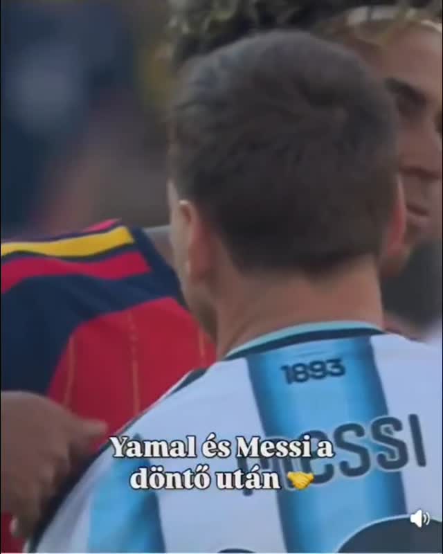 Lamine Yamal és Lionel Messi ölelése a döntő után. 🥹❤️
